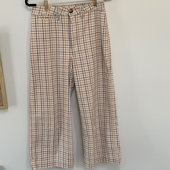 Emmett Wide-leg Crop Pant in Rainbow Plaid - Picture 2 of 6